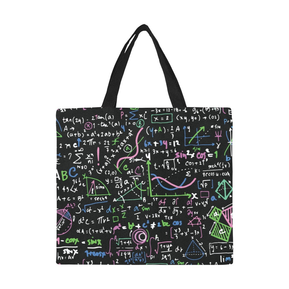 Equations In Green And Pink - Full Print Canvas Tote Bag Full Print Canvas Tote Bag