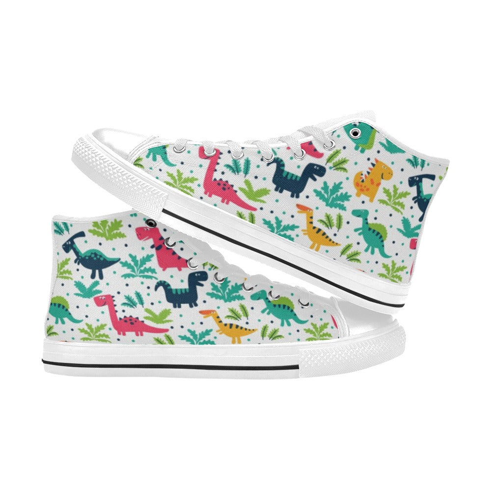 Cute Dinosaurs - Men's High Top Canvas Shoes