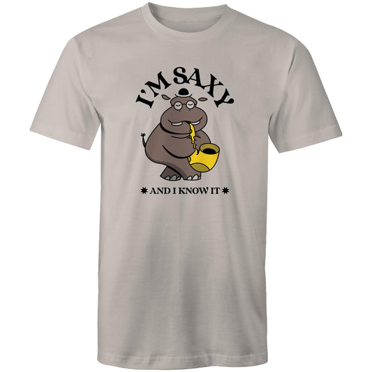 I'm Saxy And I Know It, Saxophone Hippo - Mens T-Shirt