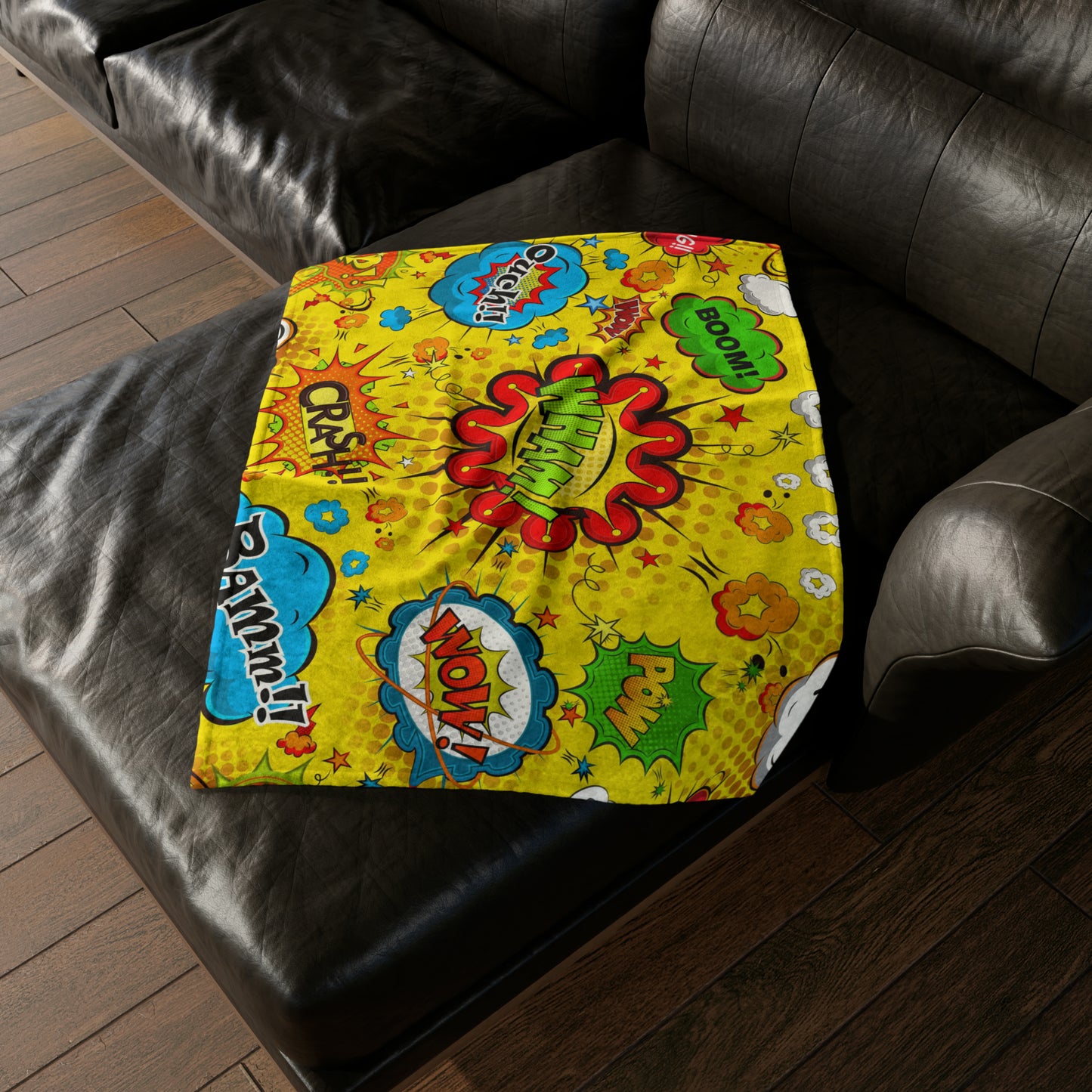 Comic Book Yellow - Soft Polyester Blanket Blanket
