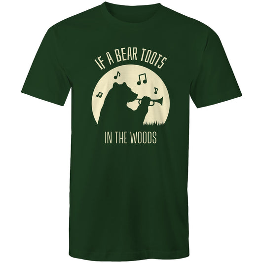 If A Bear Toots In The Woods, Trumpet Player - Mens T-Shirt