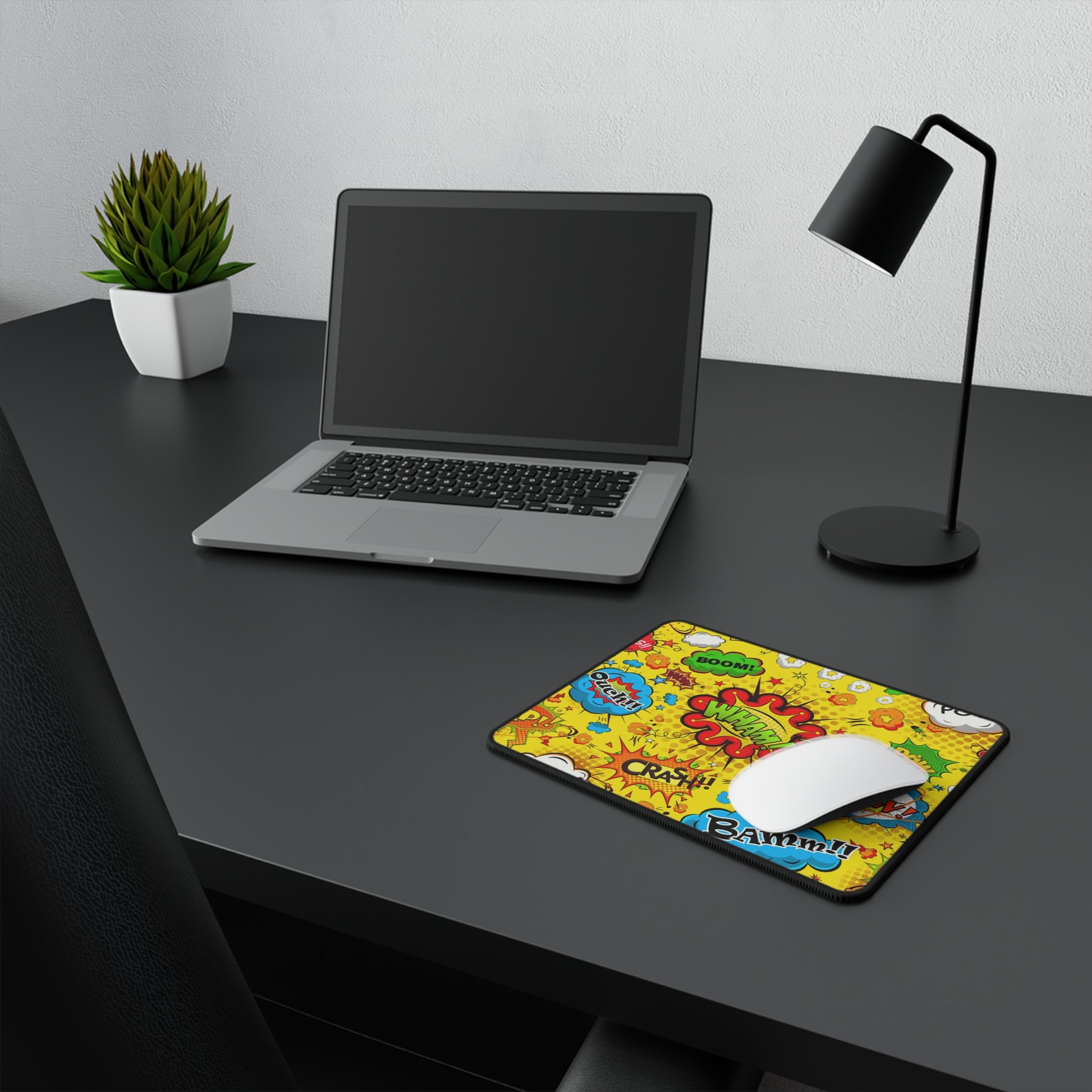 Comic Book Yellow - Non-Slip Mouse Pad Non-Slip Mouse Pad