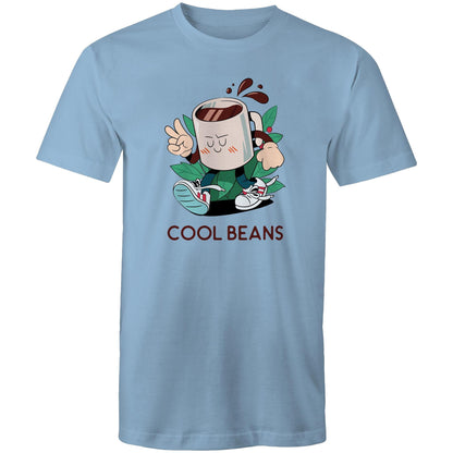Cool Beans - Mens T-Shirt Carolina Blue Mens T-shirt Coffee
