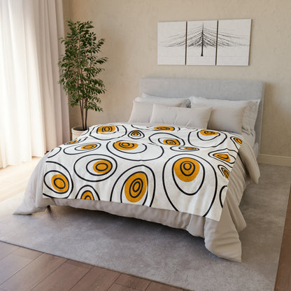 Abstract Eggs - Soft Polyester Blanket 50" × 60" Blanket Food