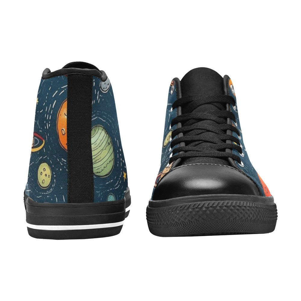 Galaxy - Men's High Top Canvas Shoes