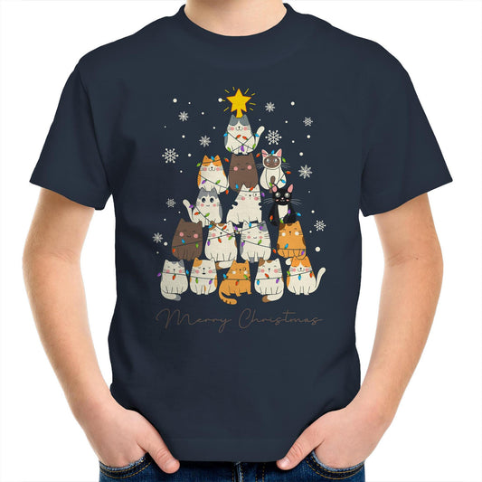 Cats Merry Christmas - Kids Youth T-Shirt