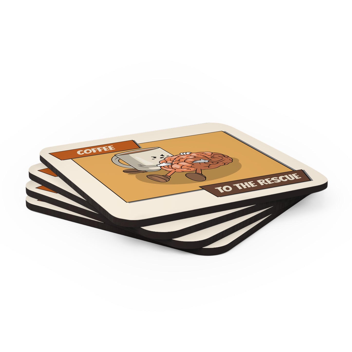 Coffee To The Rescue - Corkwood Coaster Set Coaster