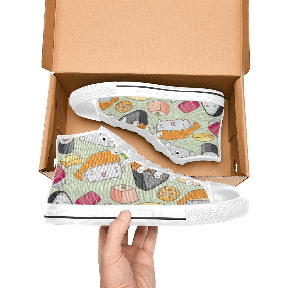 Sushi - Women's High Top Canvas Shoes