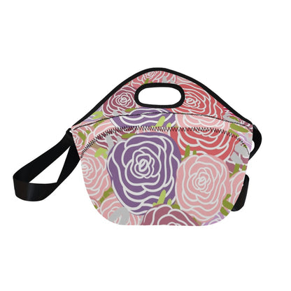 Abstract Roses - Neoprene Lunch Bag/Large Neoprene Lunch Bag/Large Printed Offshore