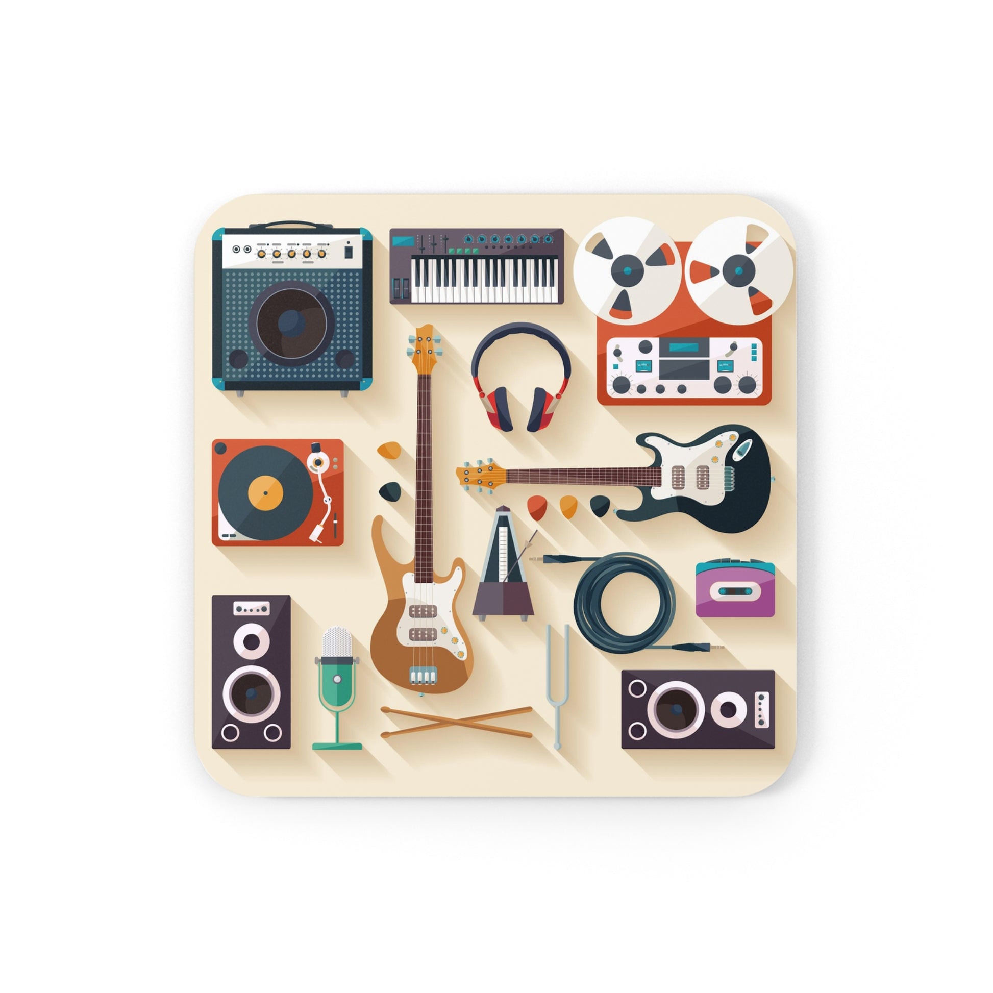 Music Time - Corkwood Coaster Set Coaster
