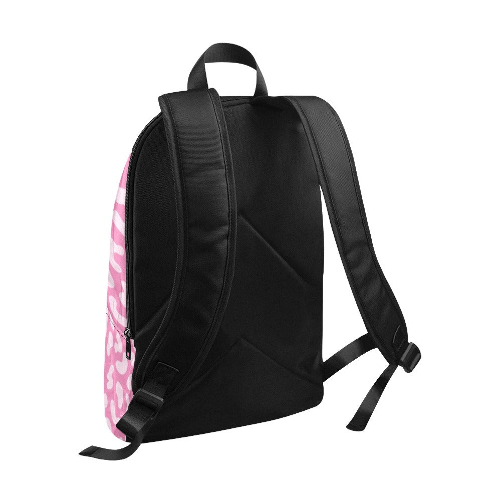 Pink Leopard - Fabric Backpack for Adult Adult Casual Backpack animal