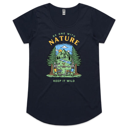 Be One With Nature, Skeleton - Womens Scoop Neck T-Shirt