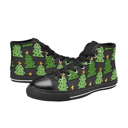 Christmas Trees - Kids High Top Canvas Shoes