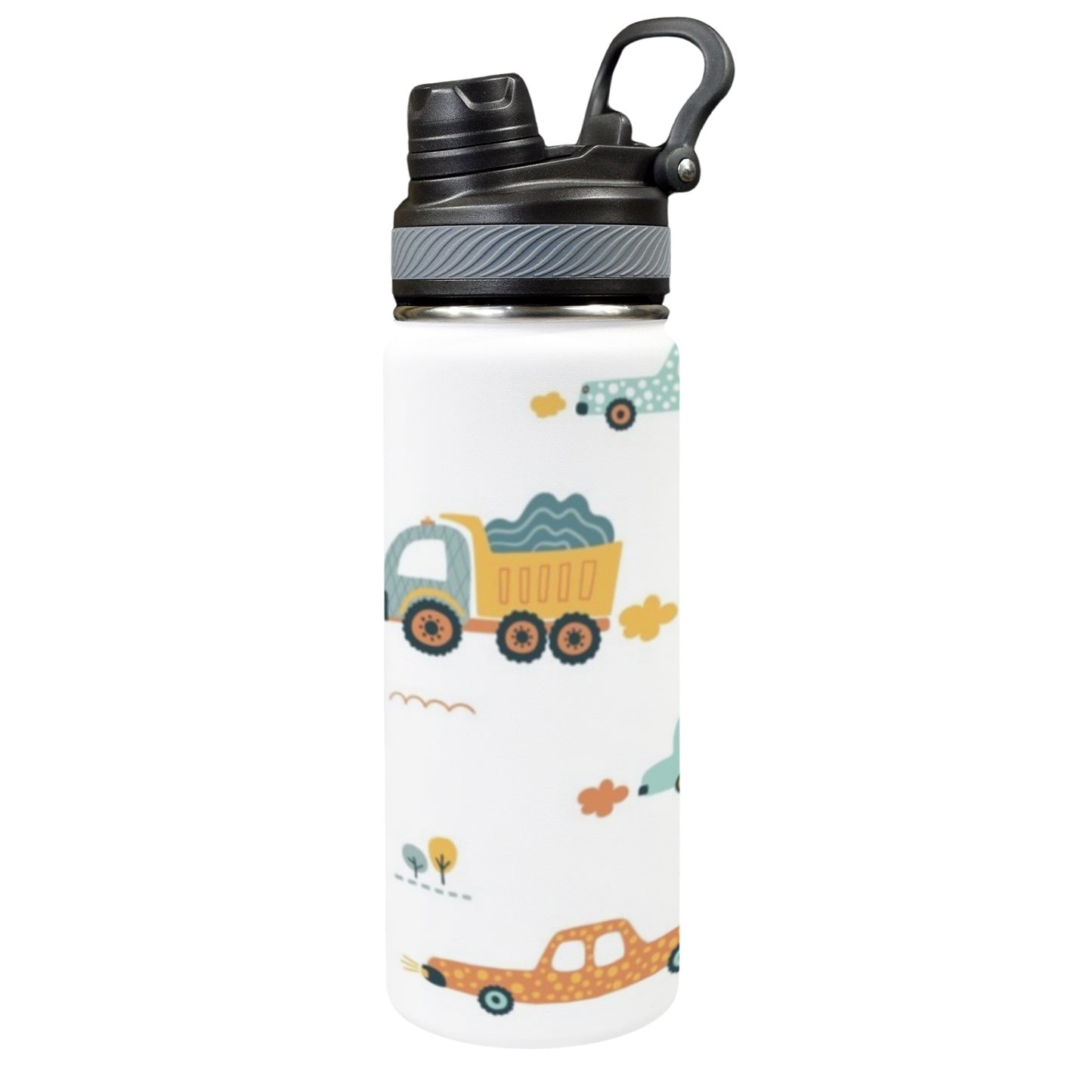 Cars - Insulated Water Bottle with Dual-Use Lid (18oz)