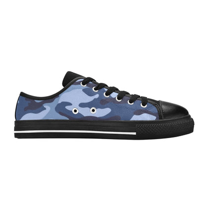 Blue Camouflage - Women's Classic Canvas Shoes