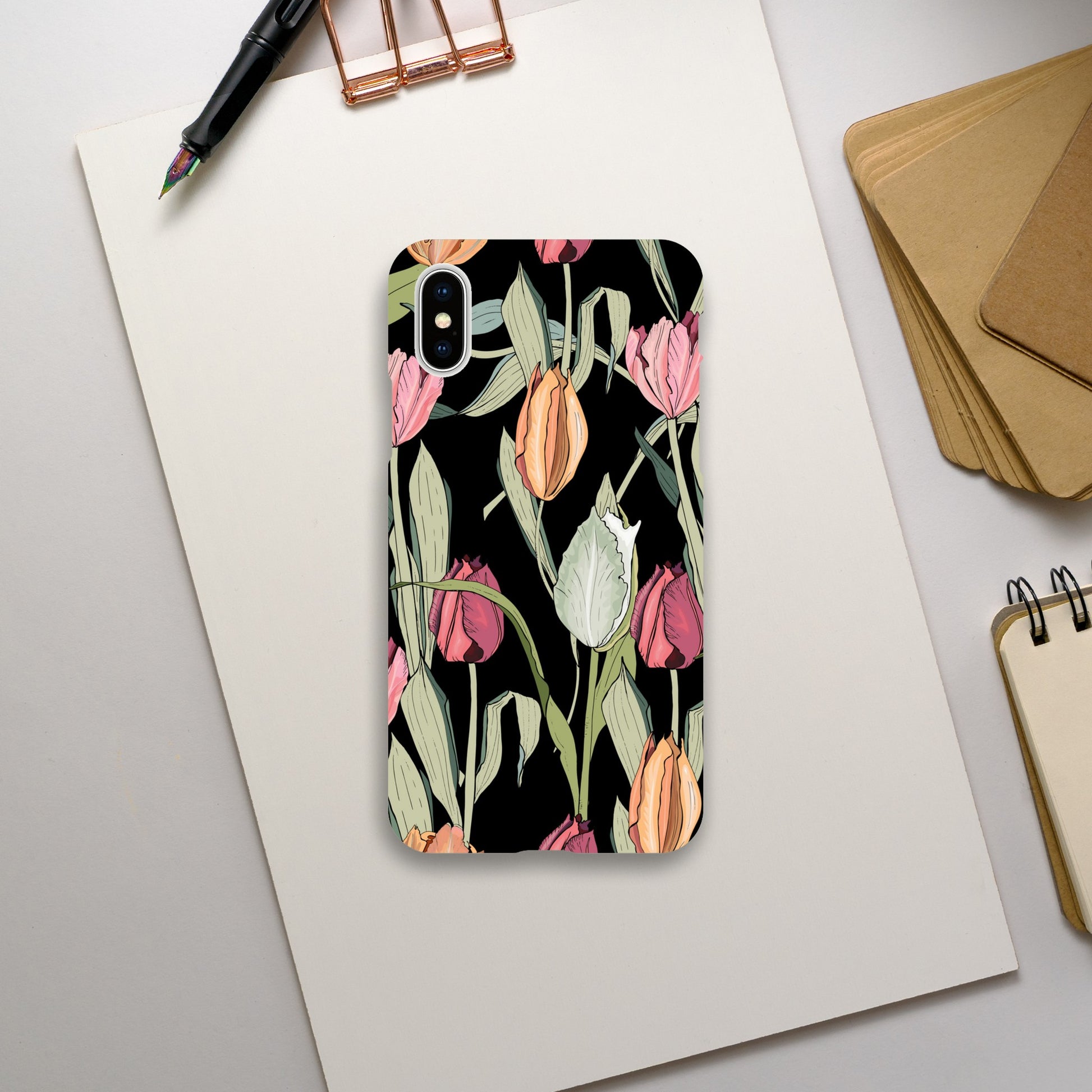 Tulips - Slim case Apple - iPhone X Print Material Globally Fulfilled