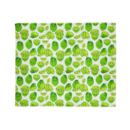 Cute Limes - Soft Polyester Blanket Blanket Food