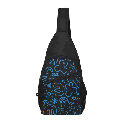 Blue Squiggle - Chest Bag