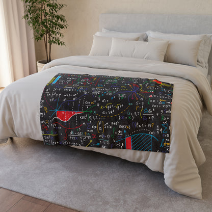 Colourful Maths Formulas - Soft Polyester Blanket 30'' × 40'' Blanket Maths Science