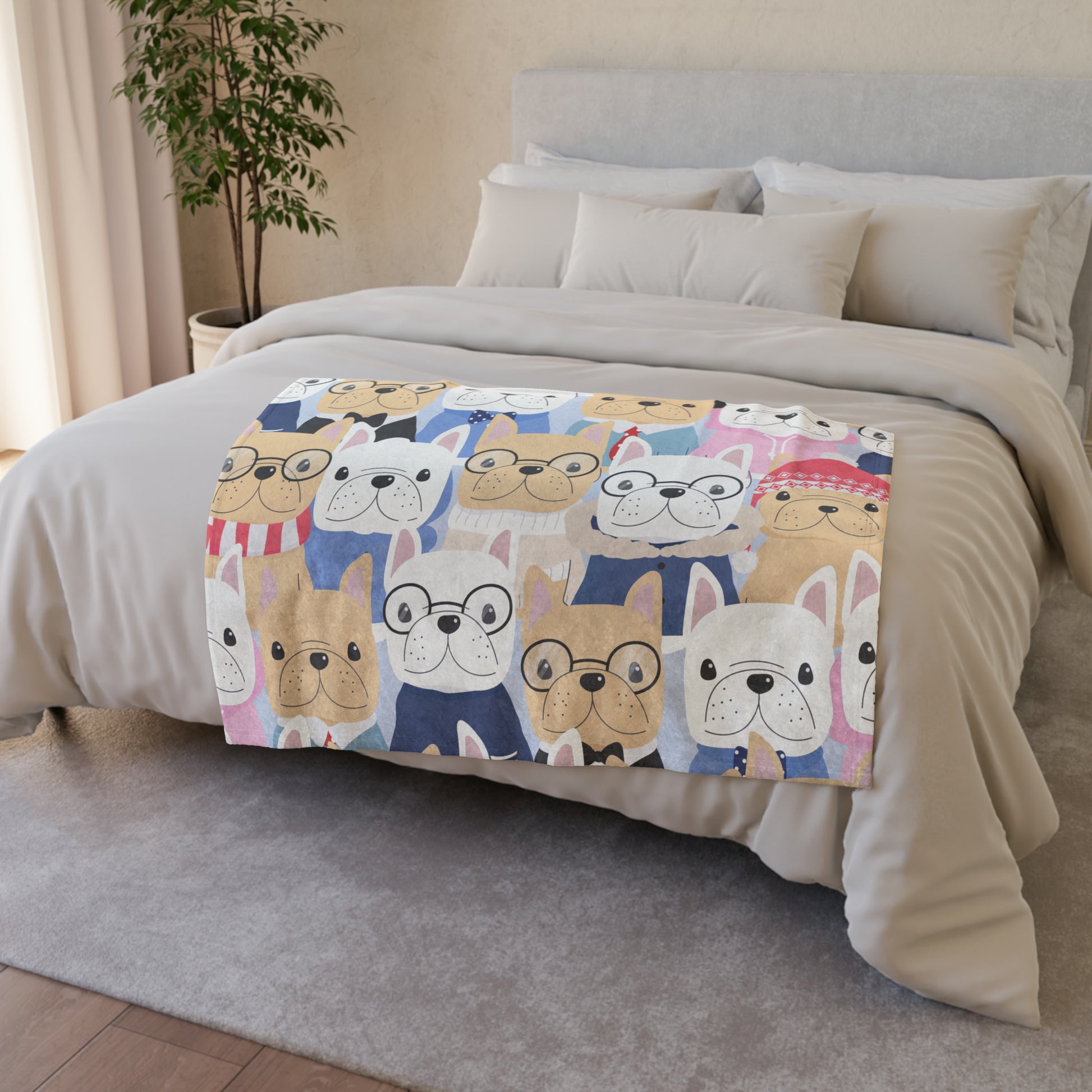 Dog Crowd - Soft Polyester Blanket 30'' × 40'' Blanket