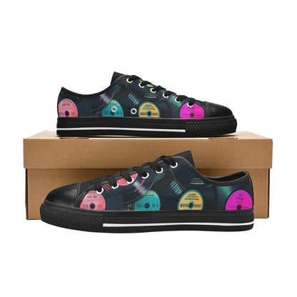 Retro Vinyl Records - Women's Classic Canvas Shoes