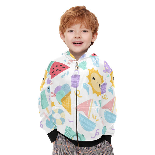 Summer Fun - Junior Boys Zip Up Hoodie