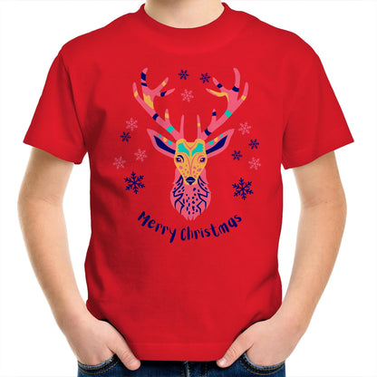 Christmas Deer - Kids Youth T-Shirt