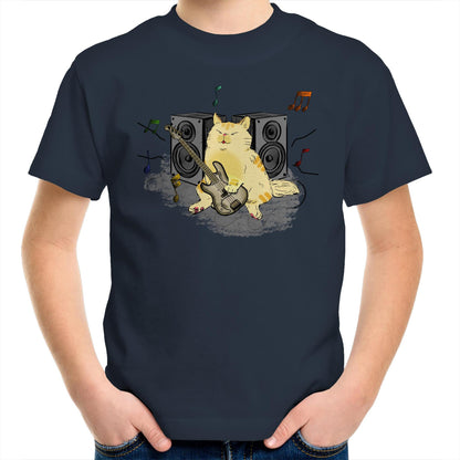 Cat Bass Player - Kids Youth T-Shirt