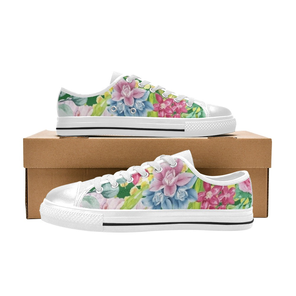 Bright Floral - Women's Classic Canvas Shoes