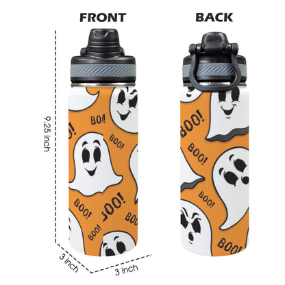 Ghost Boo - Insulated Water Bottle with Dual-Use Lid (18oz) Insulated Water Bottle with Dual-Use Lid (18oz) Printed Offshore