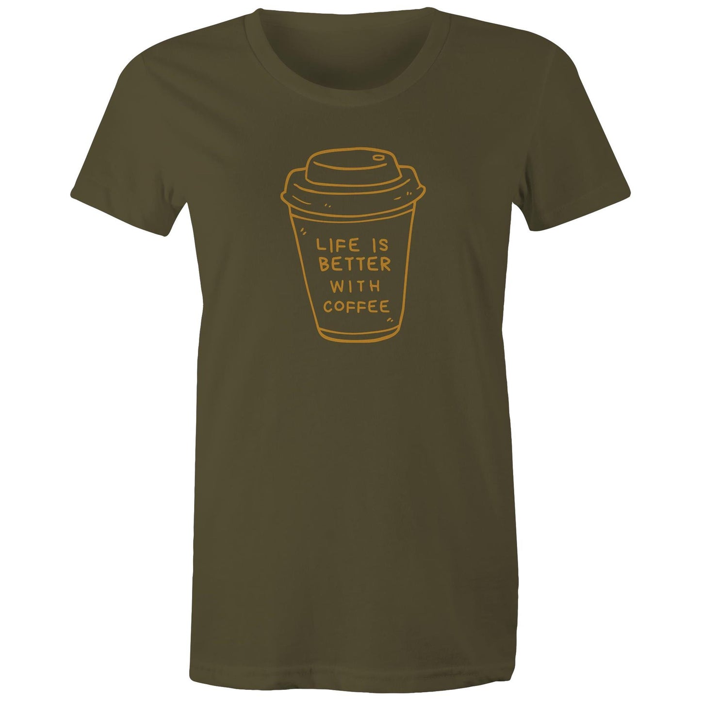 Life Is Better With Coffee - Womens T-shirt