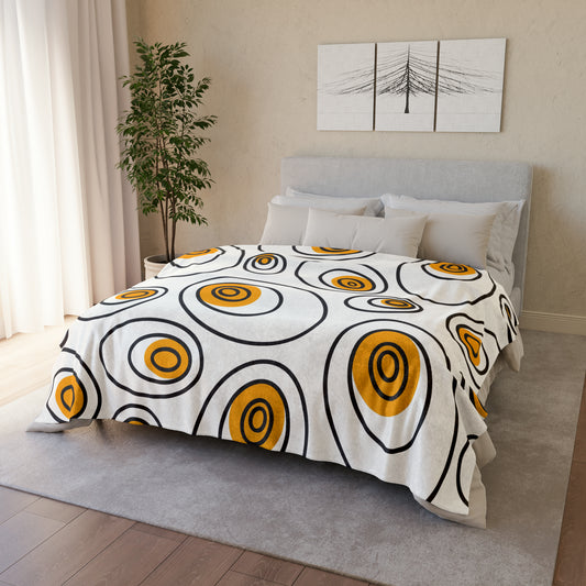 Abstract Eggs - Soft Polyester Blanket 60" × 80" Blanket Food