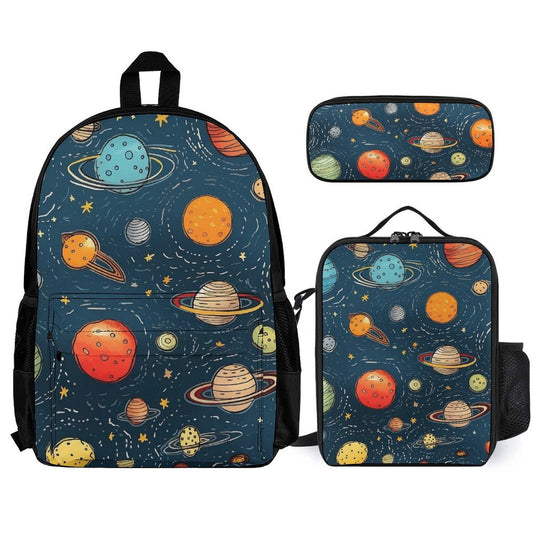 Glaxy - School Backpack Three Piece Set