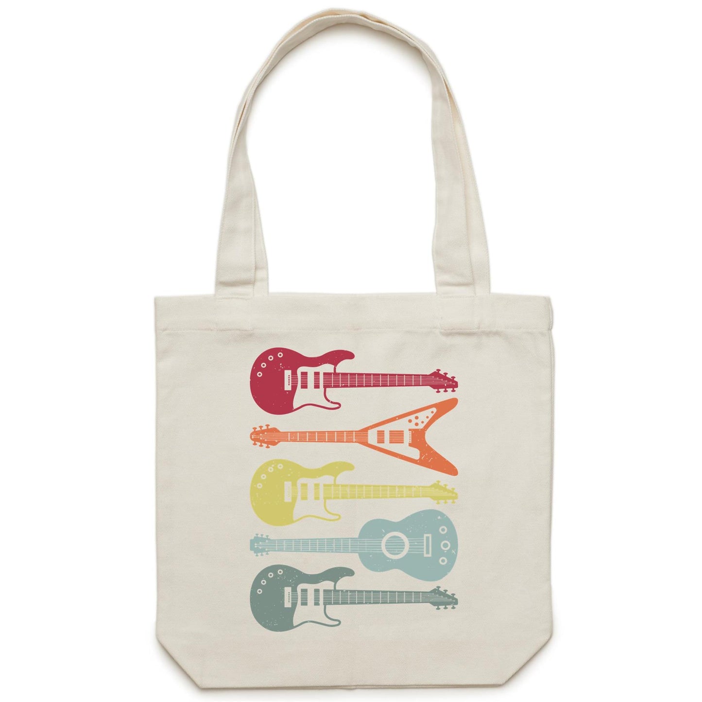 Retro Guitars - Canvas Tote Bag