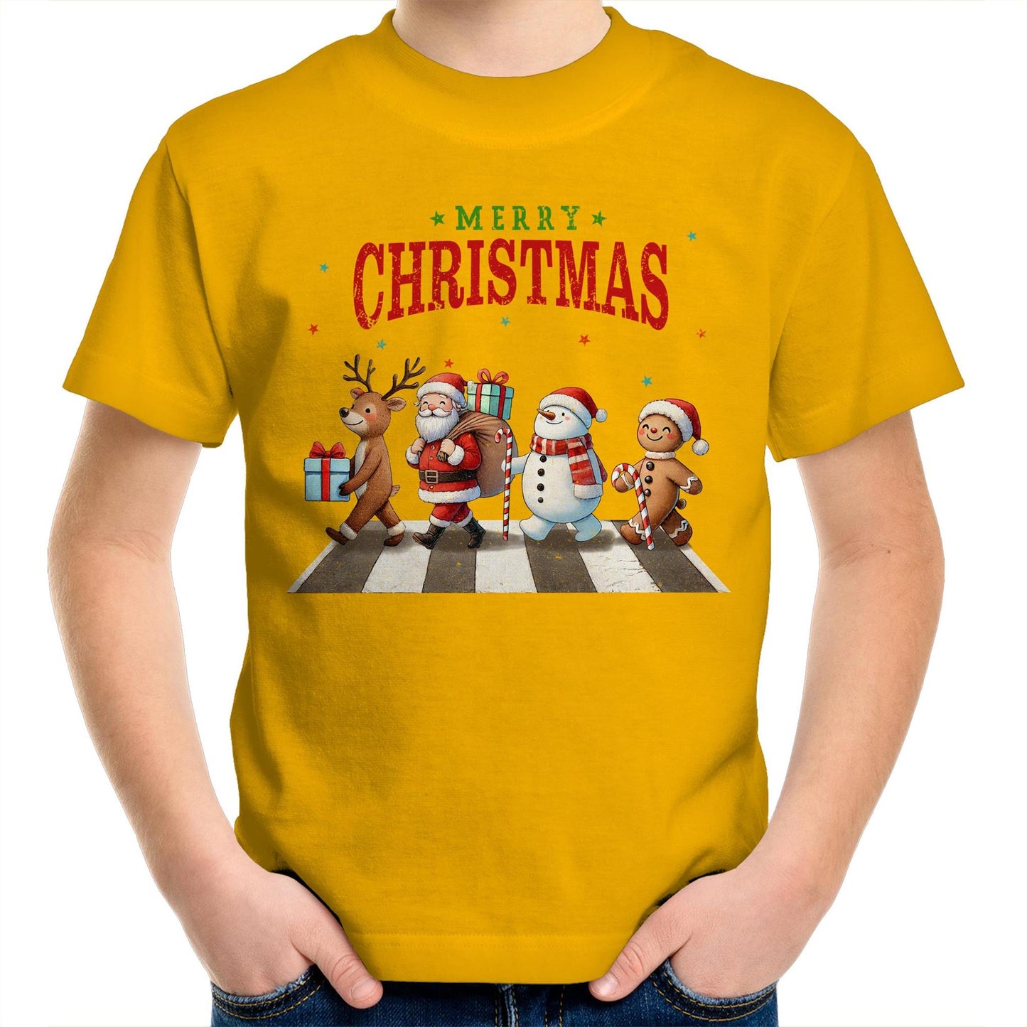 Fab Four, Merry Christmas - Kids Youth T-Shirt