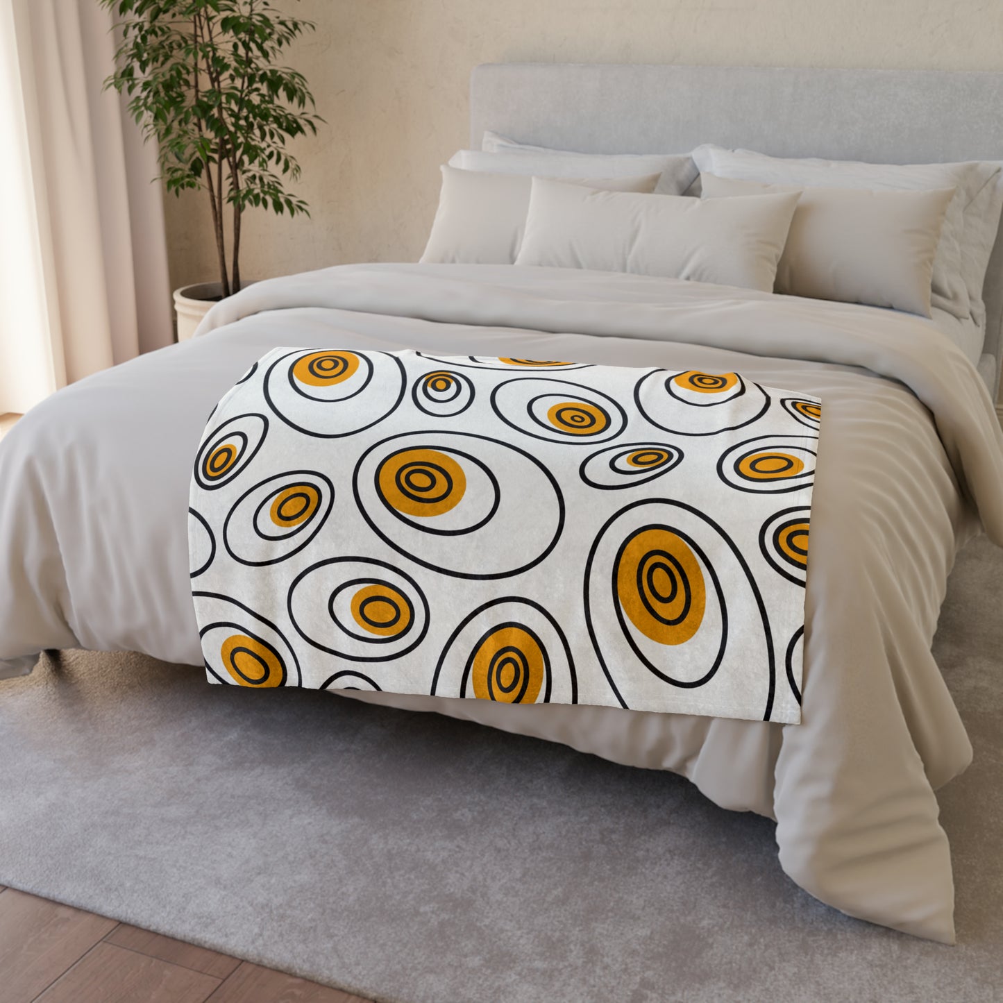 Abstract Eggs - Soft Polyester Blanket 30'' × 40'' Blanket Food