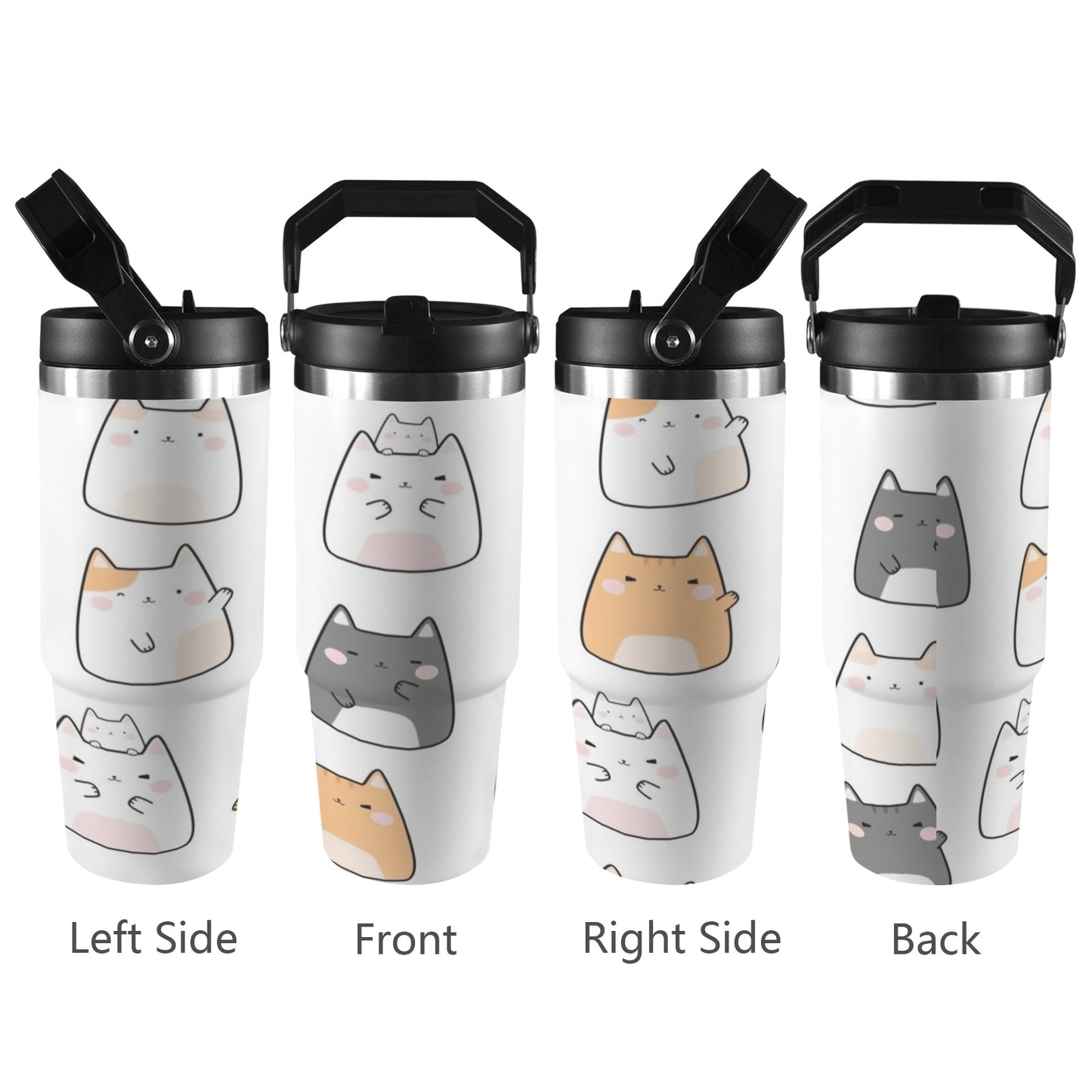 Cats - 30oz Tumbler with Top Handle