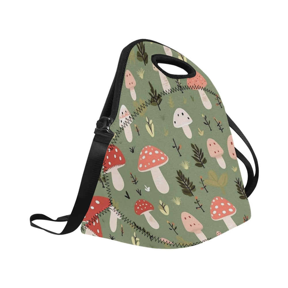 Toadstools - Neoprene Lunch Bag/Large