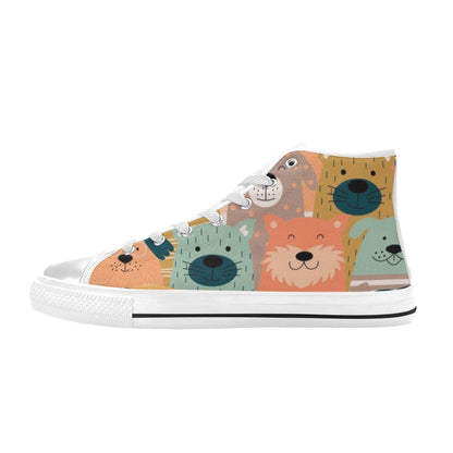 Lots Of Dogs - Kids' High Top Canvas Shoes