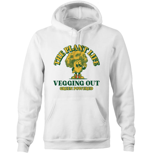 The Plant Life - Pocket Hoodie Sweatshirt White Hoodie Food Vegetarian