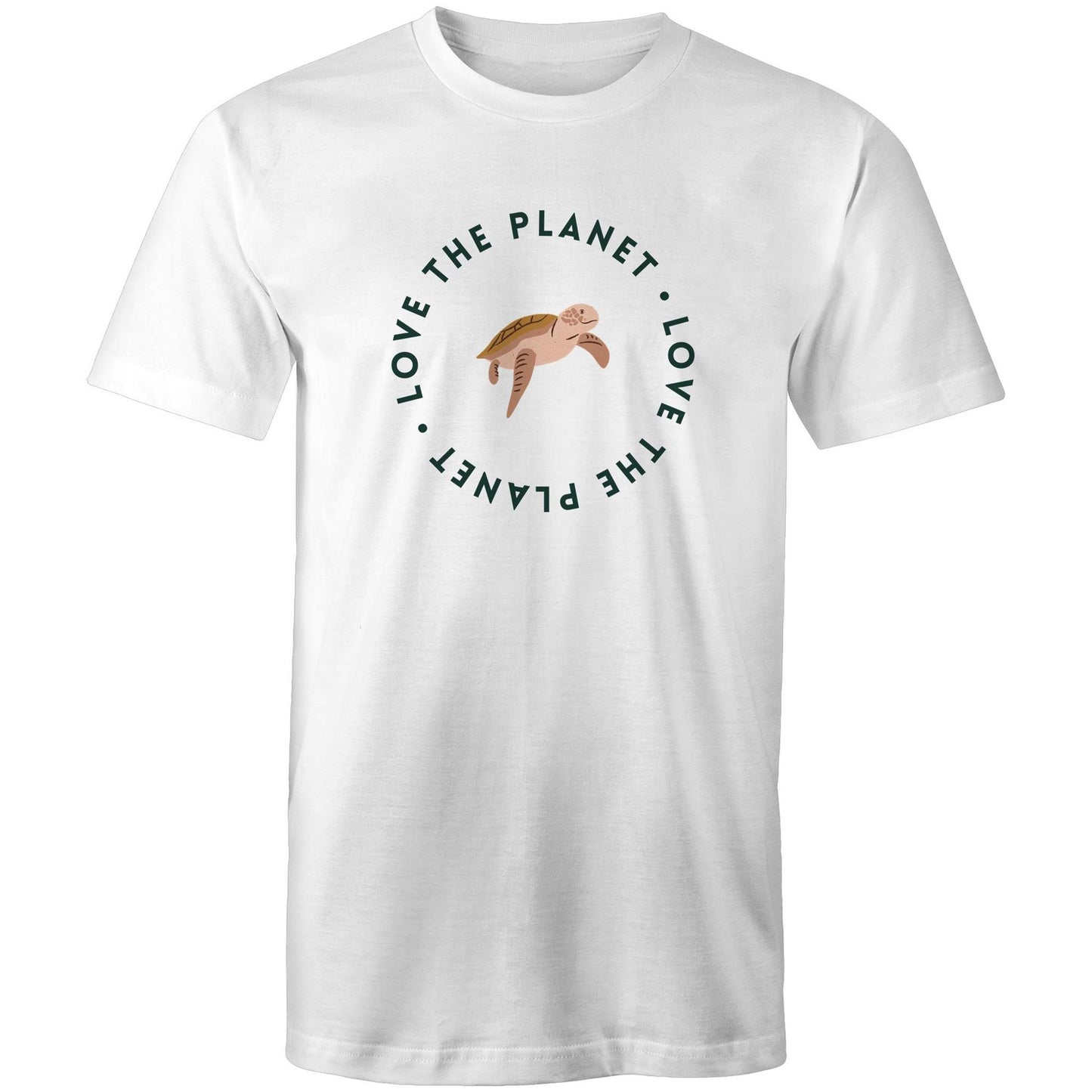 Love The Planet, Turtle - Mens T-Shirt