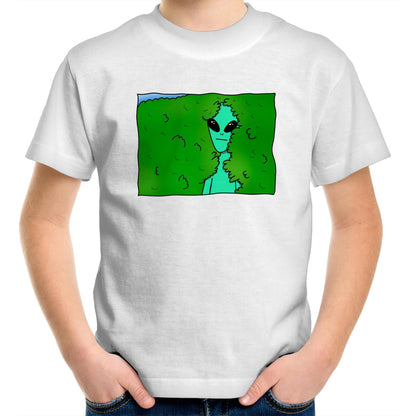 Alien Backing Into Hedge Meme - Kids Youth T-Shirt