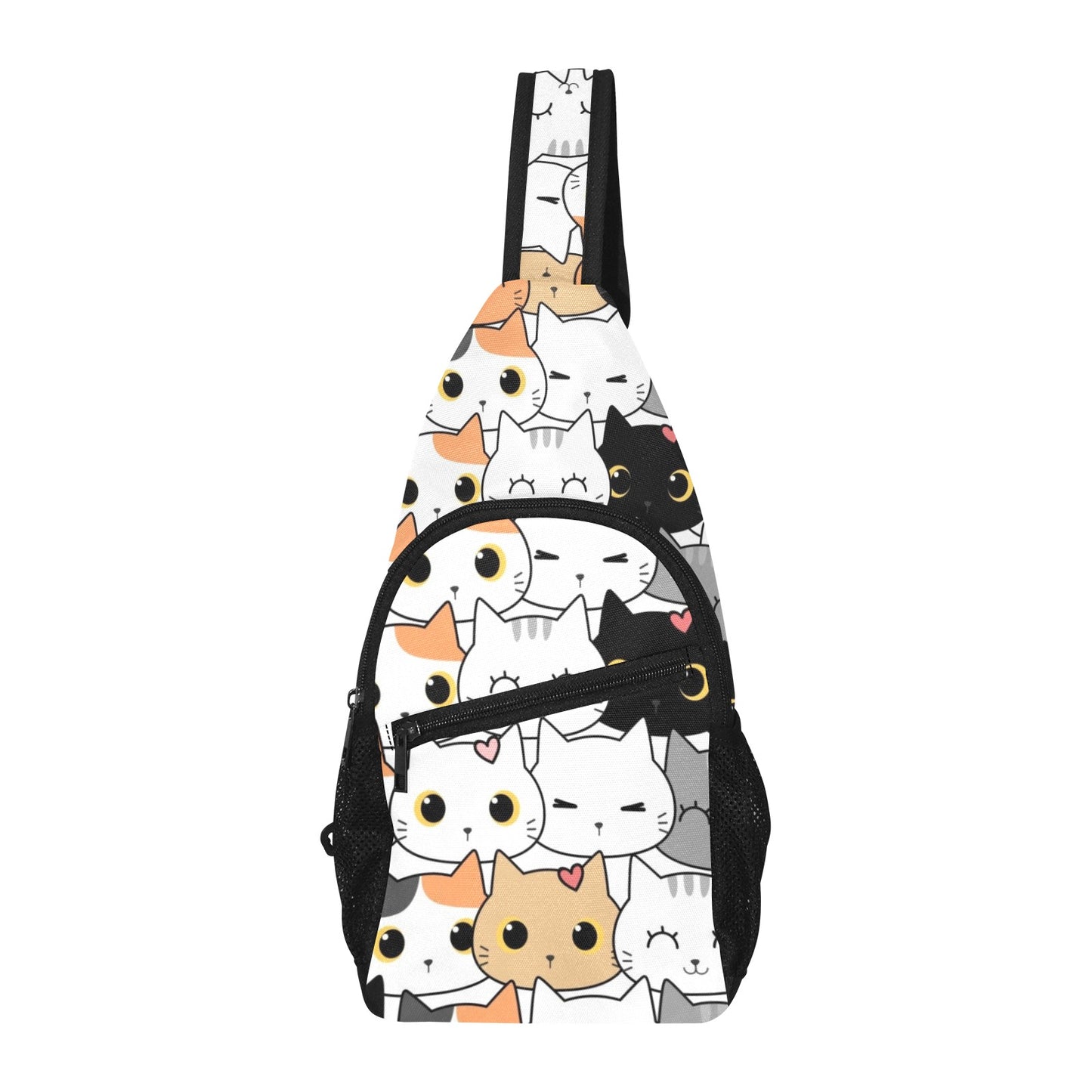 Cute Cartoon Cats - Chest Bag With Full Print