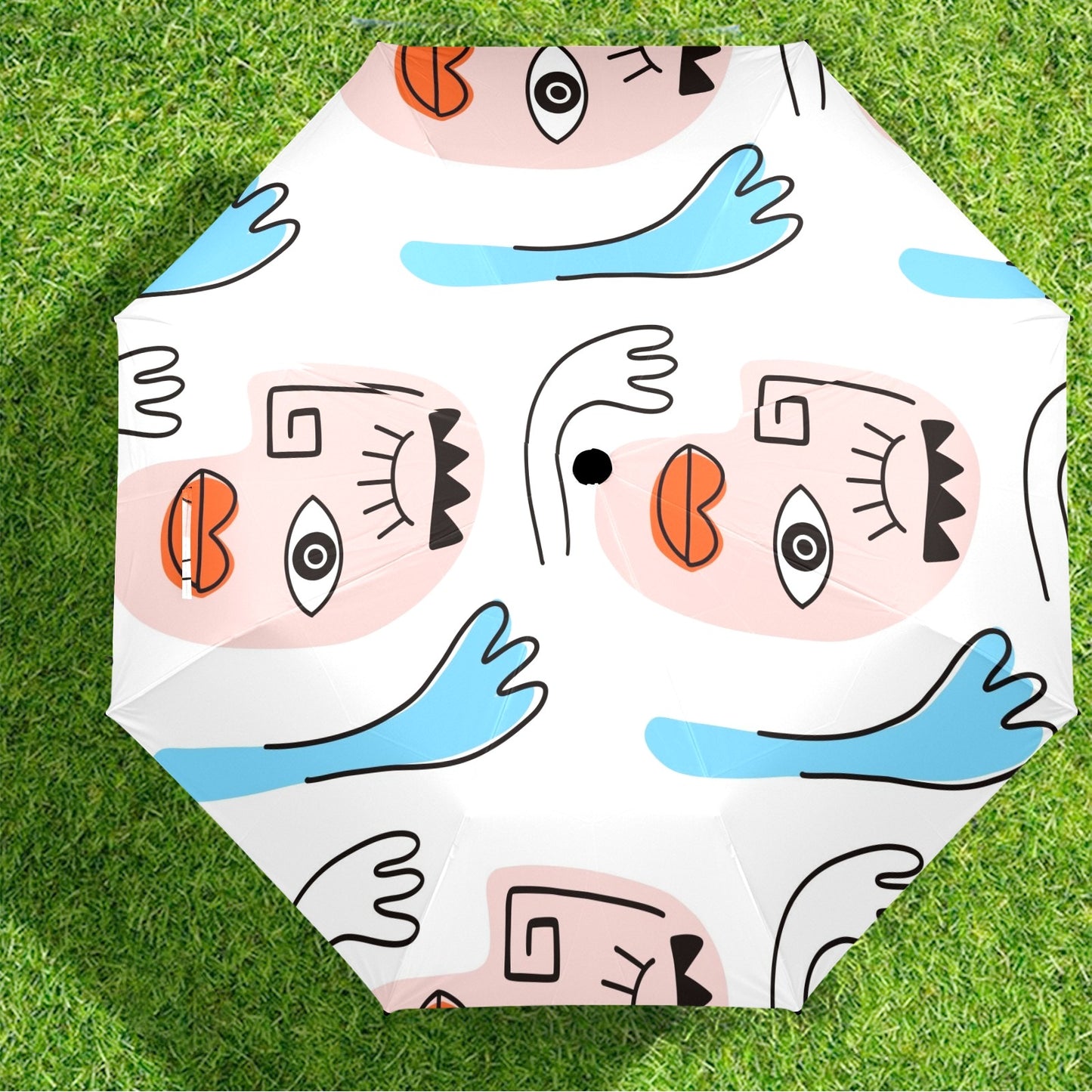 Faces - Semi-Automatic Foldable Umbrella Semi-Automatic Foldable Umbrella Printed Offshore