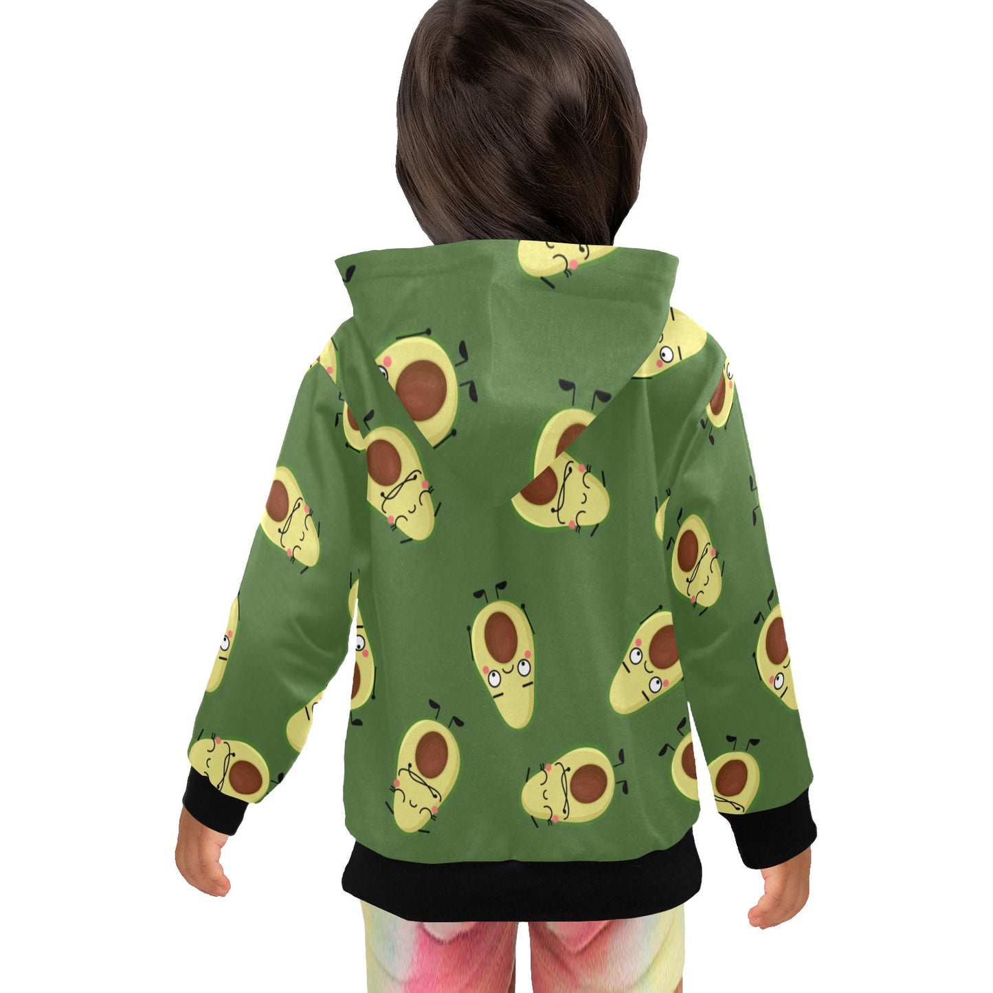 Avocado Characters - Junior Girls Zip Up Hoodie