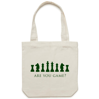 Are You Game, Chess - Canvas Tote Bag