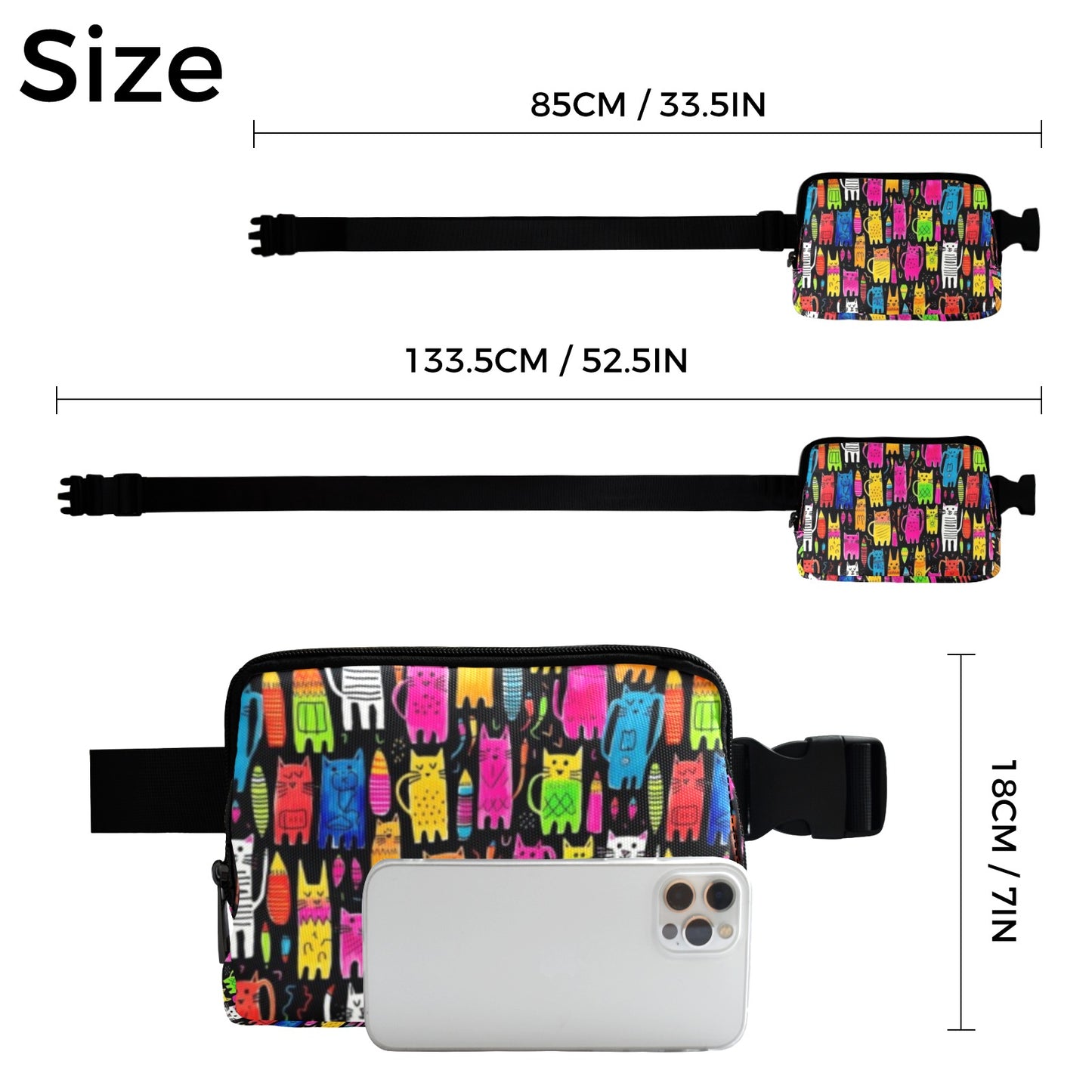 Colourful Cats - Belt Bag