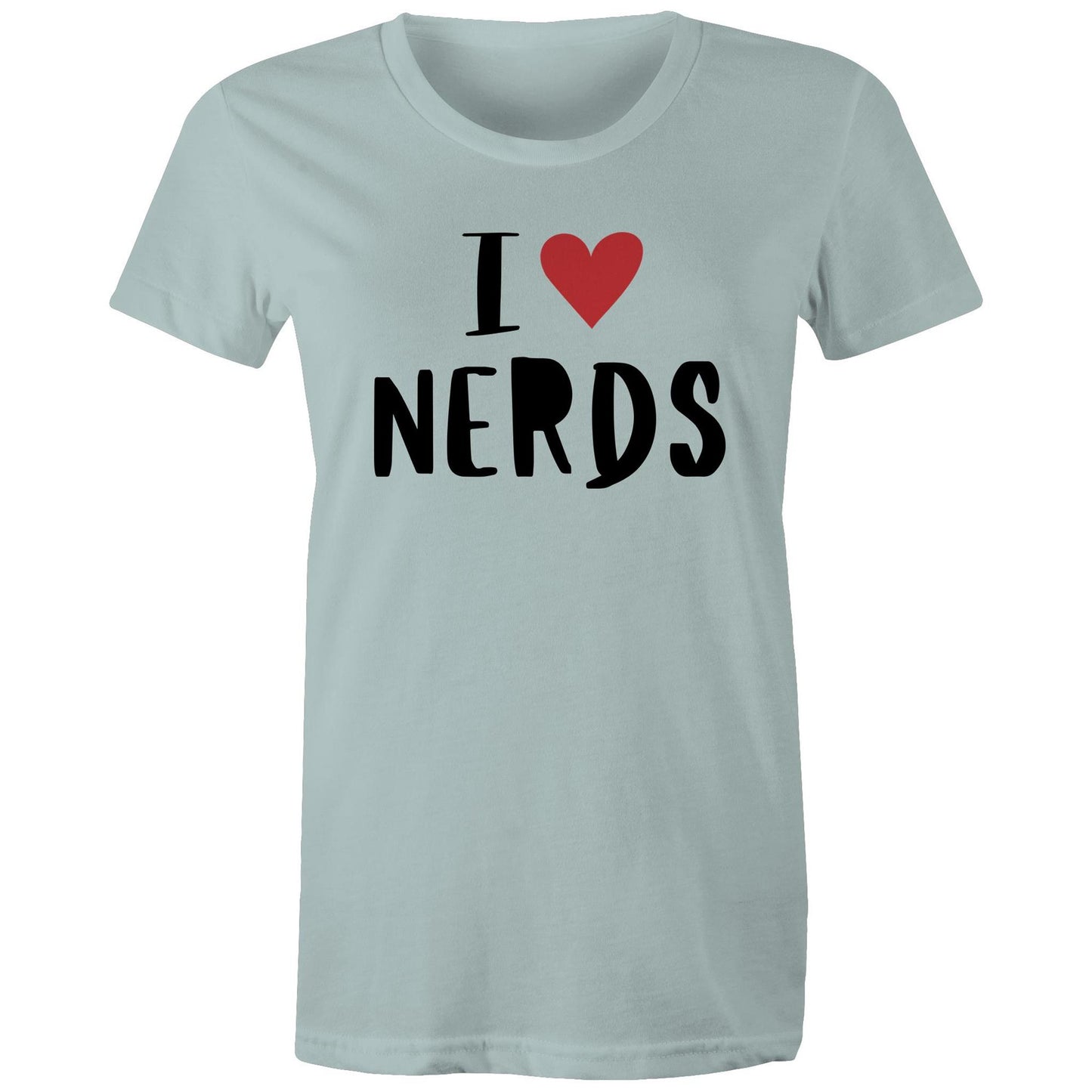 I Love Nerds, Heart - Womens T-shirt