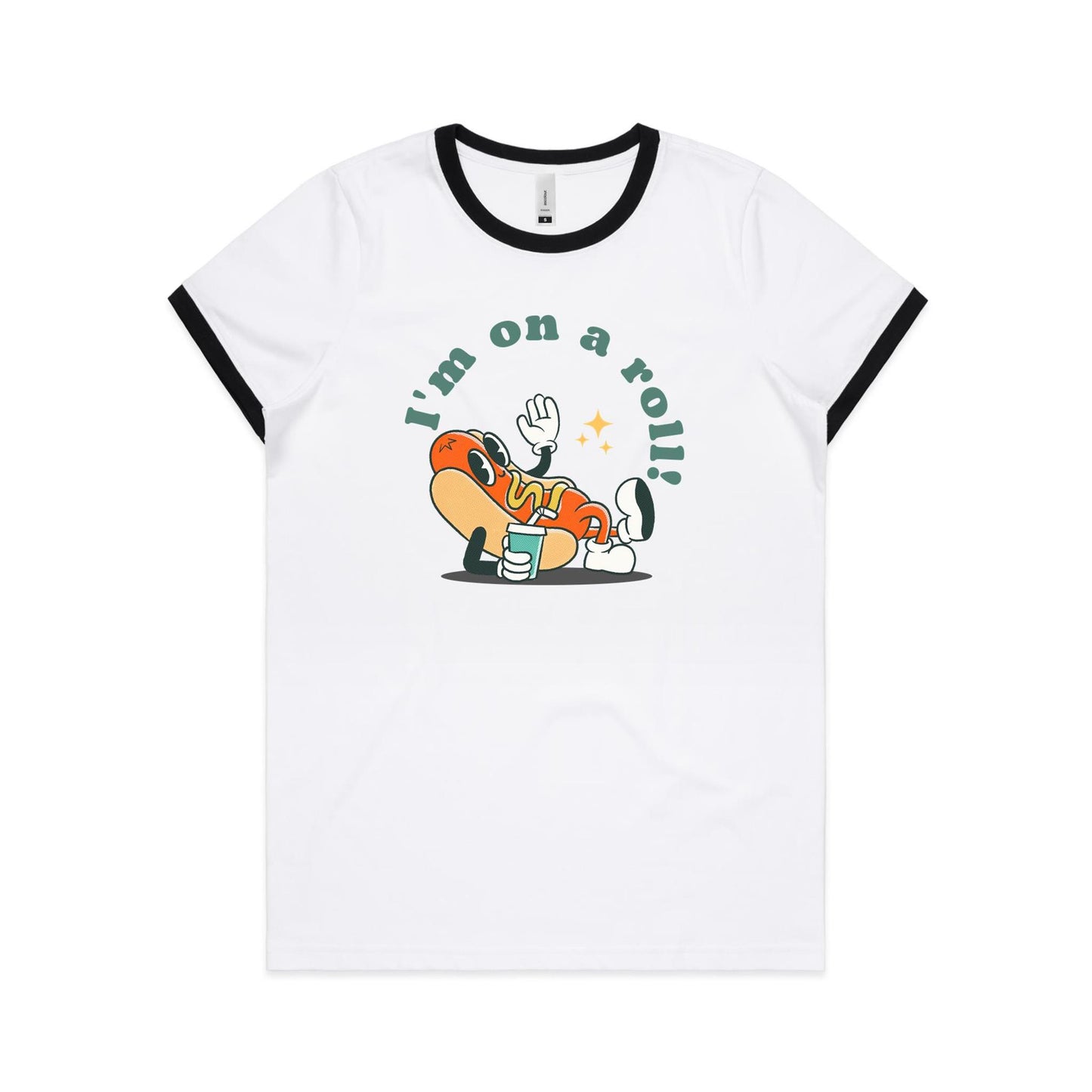 Hotdog, I'm On A Roll - Women's Ringer Tee