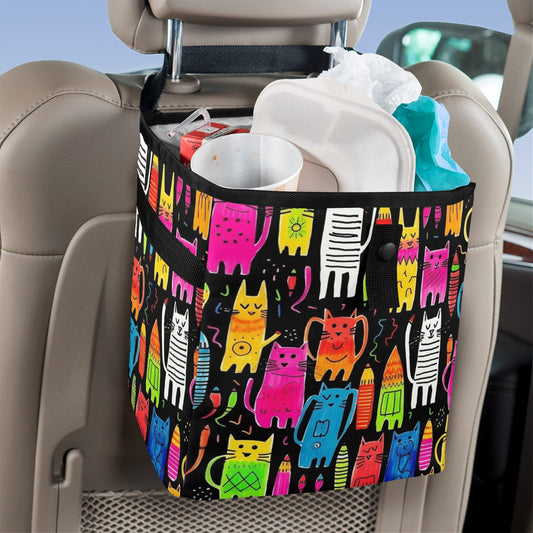 Colourful Cats - Car Trash Bag